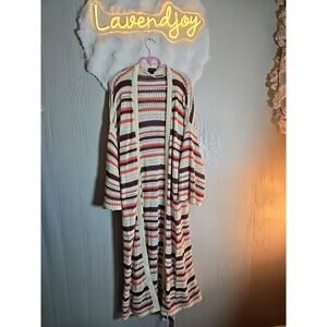 Torrid Knit Duster Cardigan Sweater 2X 47” Long Winter Cozy Fall Grandpa Grandma